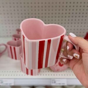 15 fl oz Stoneware Heart Handle Mug - Spritz